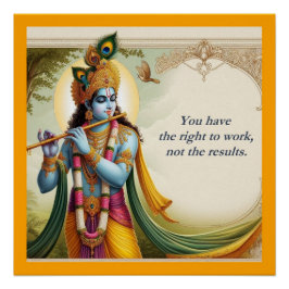 Póster Krishna Gita Cita Arte: Motivación espiritual