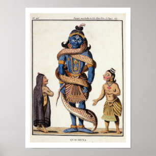 Póster Krishna squeezed by the Kaliya Serpent, from 'Voya