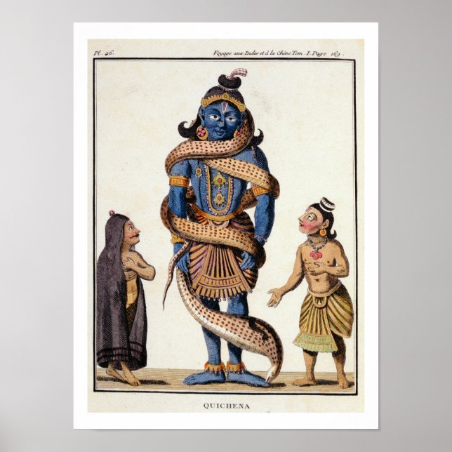 Póster Krishna squeezed by the Kaliya Serpent, from 'Voya (Frente)