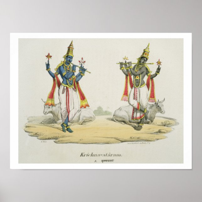 Póster Krishna Venugopala, grabada por de Marlet y du B (Frente)