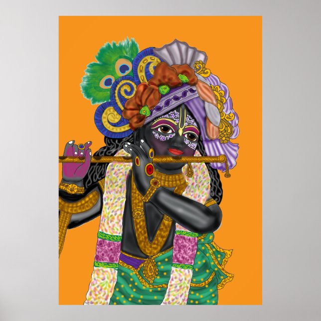 Póster Krishna Wall Clock (Frente)
