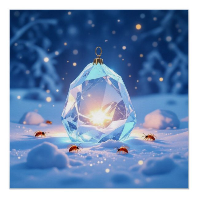 Póster „Kristallapfel im Glühwürmchenwinter“ (Anverso)