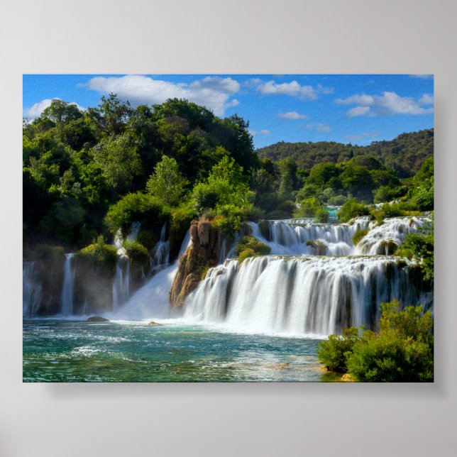 Póster Krka waterfall in Croatia (Frente)