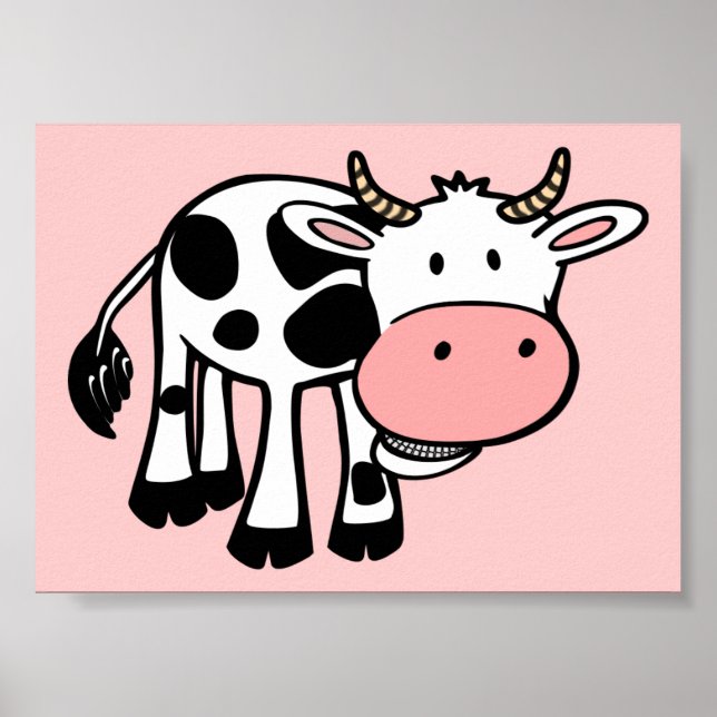 PÓSTER KROWA CUTE BEBÉ VACA AGRÍCOLA ANIMALES PERSONALIZA (Frente)