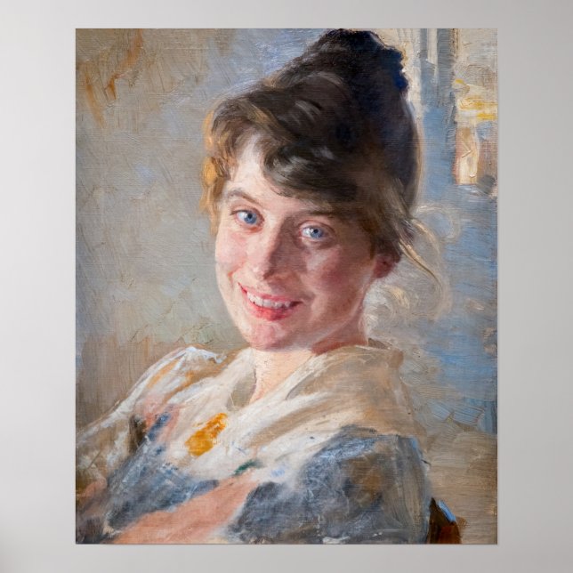 Póster Kroyer - Retrato de la esposa de la artista Marie (Frente)