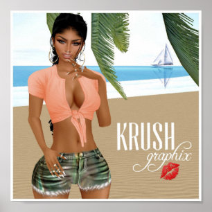 Póster Krush Graphix por Ahsek Novel Poster 28