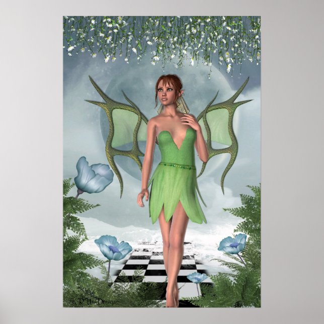 Póster KRW Moonlit Dreams Fairy Fantasy Art (Frente)