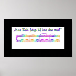 Póster KRW Música toca sentimientos Arcoiris