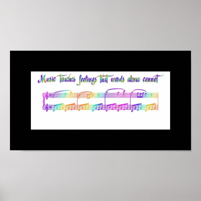 Póster KRW Música toca sentimientos Arcoiris (Frente)