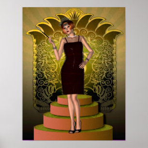 Póster KRW Poniendo el destello de Ritz Deco II