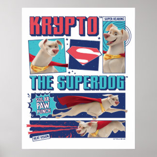 Póster Krypto Los Paneles De Cómic De Superperros