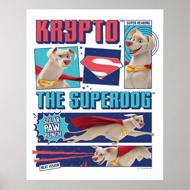 Póster Krypto Los Paneles De Cómic De Superperros (Frente)