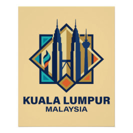 Póster Kuala Lumpur Malaysia Southeast Asia