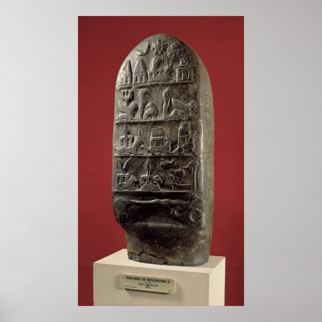 Póster Kudurru del rey Melishikhu II (Frente)