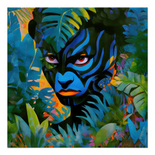 Póster "Kuiráya" - Hoja pintada - Mujeres En La Amazonía