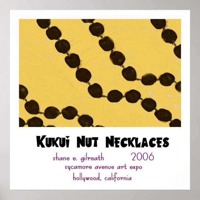Póster KUKUI NUT NECKLACES (versión no haiku) (Frente)