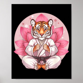 Póster Kung Fu Tiger Artes Marciales Kickboxing Taekwondo