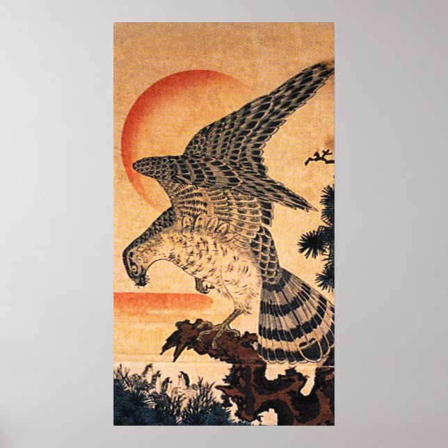 Póster Kuniyoshi Hawk Poster (Frente)