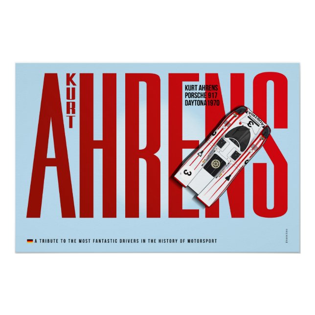 Póster Kurt Ahrens P 917 Tribute (Anverso)