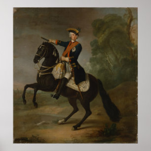 Póster Kurt Christoph Graf von Schwerin on horseback
