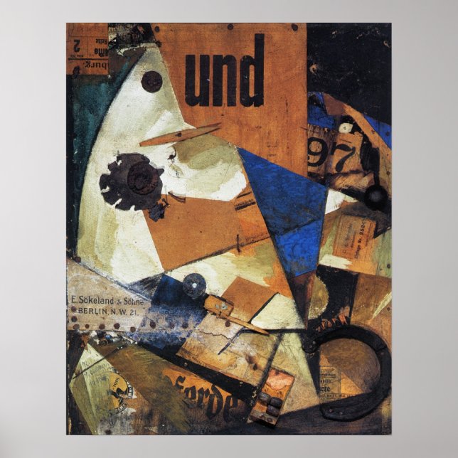Póster Kurt Schwitters, Das Undbild, 1919-PRINT-SUPER SIZ (Frente)