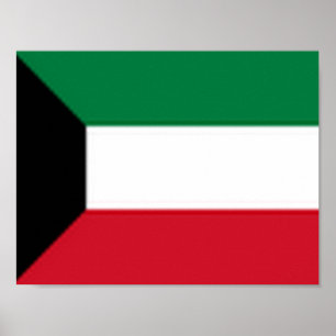 Póster Kuwait - Bandera -