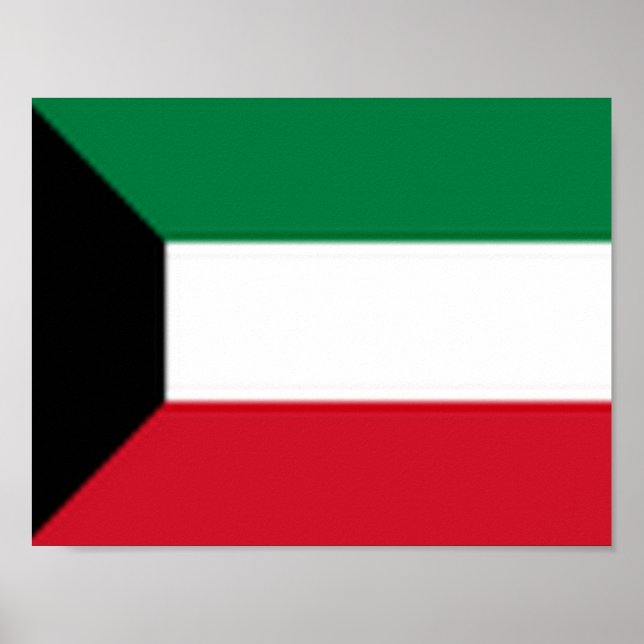 Póster Kuwait - Bandera - (Frente)