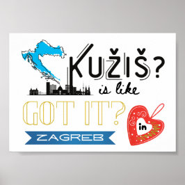Póster Kužiš? Zagreb Croatia 