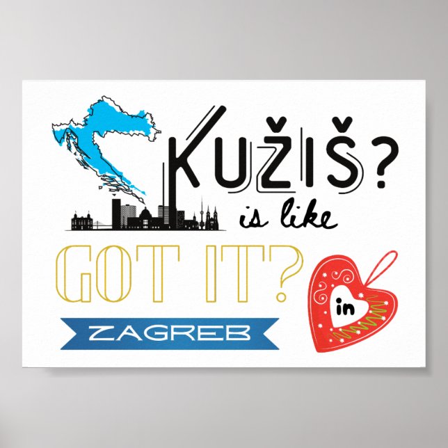 Póster Kužiš? Zagreb Croatia  (Frente)