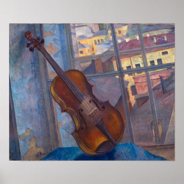 Póster Kuzma Petrov-Vodkin - Un violín (Frente)