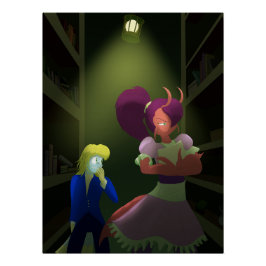 Póster Kuzoura y Chica de langostas