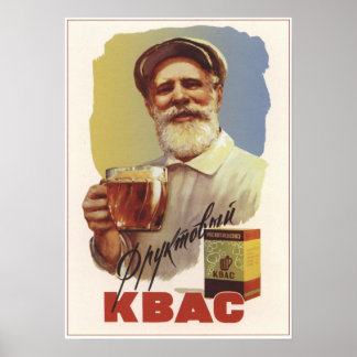 Póster Kvass soviético