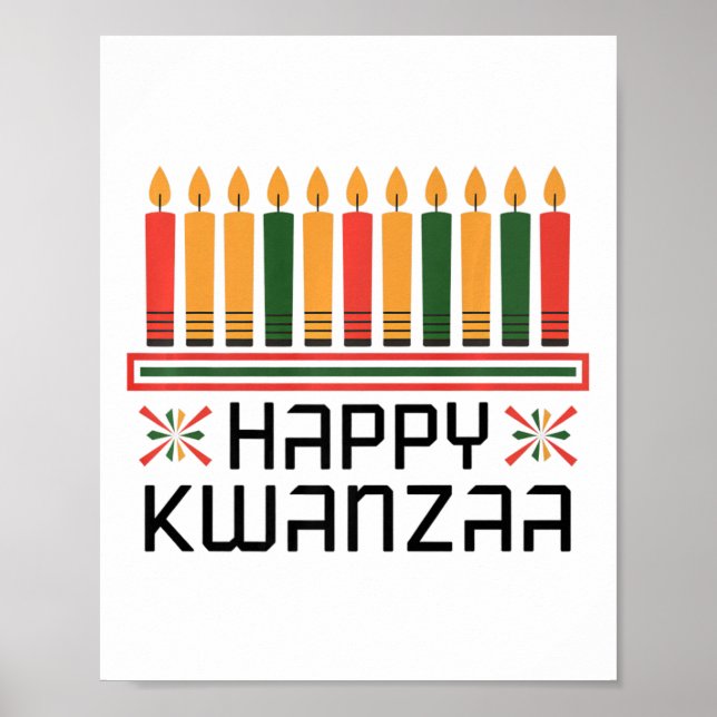 Póster Kwanzaa Celebración Ideas Unidad En Kwanza Feliz K (Frente)