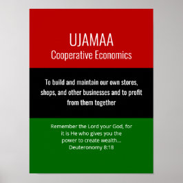 Póster Kwanzaa cristiana moderna de UJAMAA