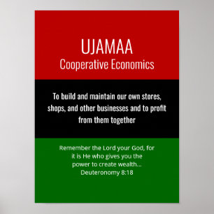 Póster Kwanzaa cristiana moderna de UJAMAA