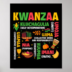 Póster Kwanzaa - Festival del Patrimonio Africano-Estadou