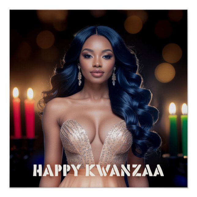 PÓSTER KWANZAA - HAPPY KWANZAA (Anverso)