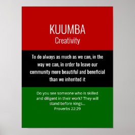 Póster Kwanzaa KUMBA moderno