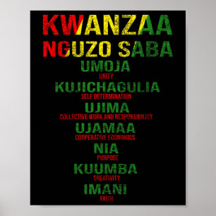 Póster Kwanzaa - Nguzo Saba La angustia de los siete prin