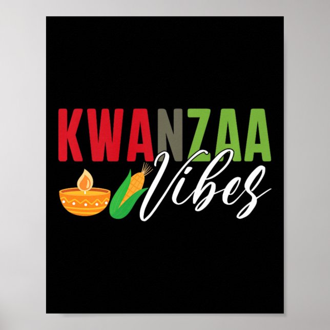 Póster Kwanzaa Vibes Festival Afroamericano de la Cosecha (Frente)