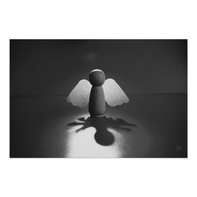Póster Kwetsbaarheid en breekbaarheid symbolic in Engel. (Anverso)