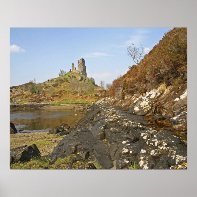 Póster Kyleakin, Escocia. Las antiguas ruinas de (Frente)