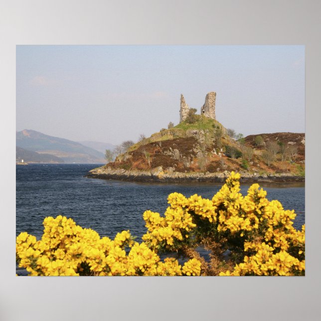 Póster Kyleakin, Escocia. Las antiguas ruinas de 2 (Frente)