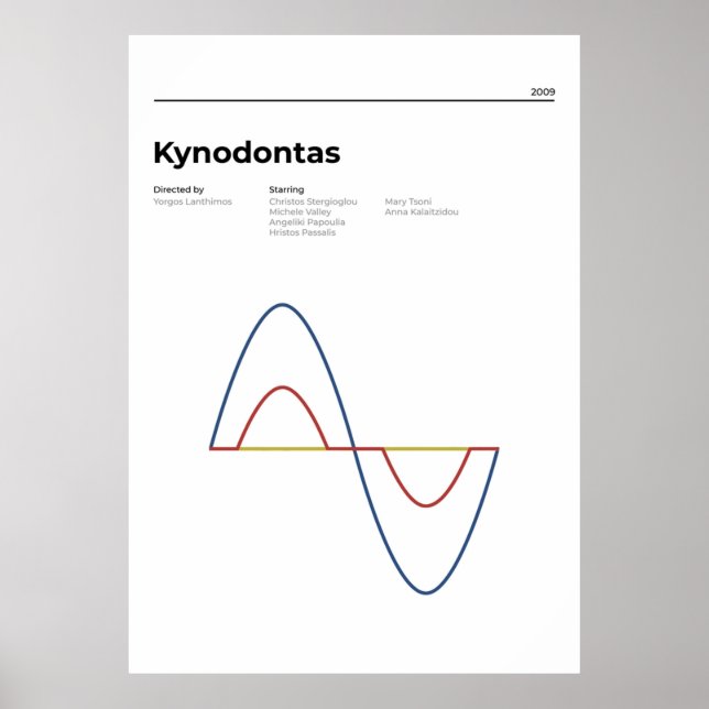 Póster Kynodontas Dogtooth Minimalista Movie Yorgos (Frente)