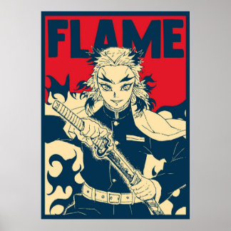 Póster Kyojuro Rengoku