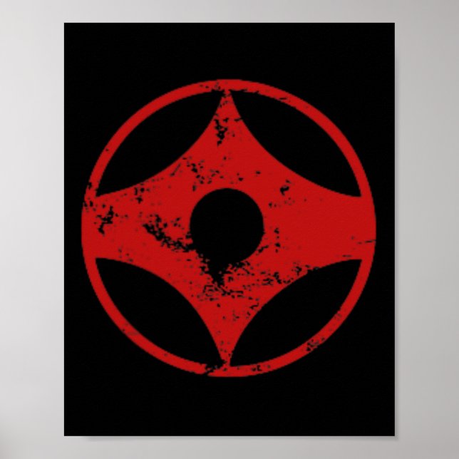 Póster Kyokushin Karate Distressed Ck Print Karate Gi  (Frente)