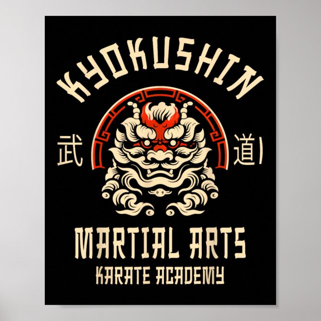 Póster Kyokushin Karate Japanese Martial Arts  (Frente)