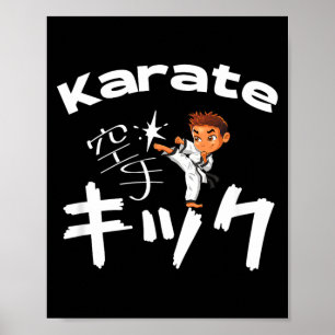 Póster Kyokushin Kenpo Shotokan Karate para niños niñas