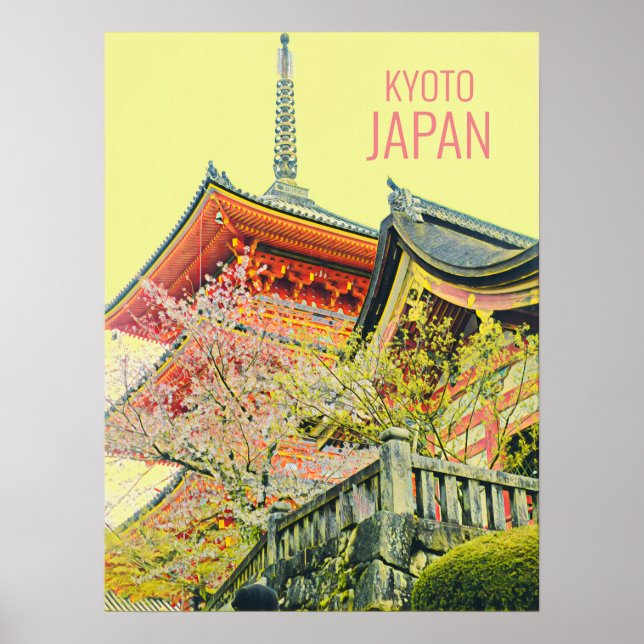 Póster Kyoto Japan shrine travel print (Frente)