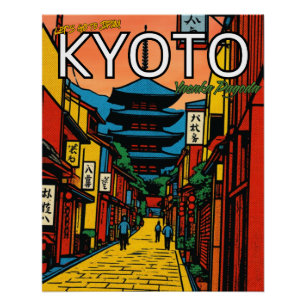 Póster Kyoto Japón Pagoda Yasaka viaje